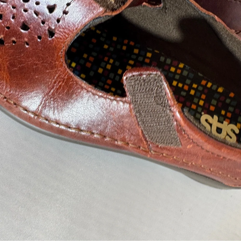 SAS Mary Jane Brown Leather 7.5 Academia Lolita US Tripad Comfort Shoes Y2K 90s - Picture 12 of 13